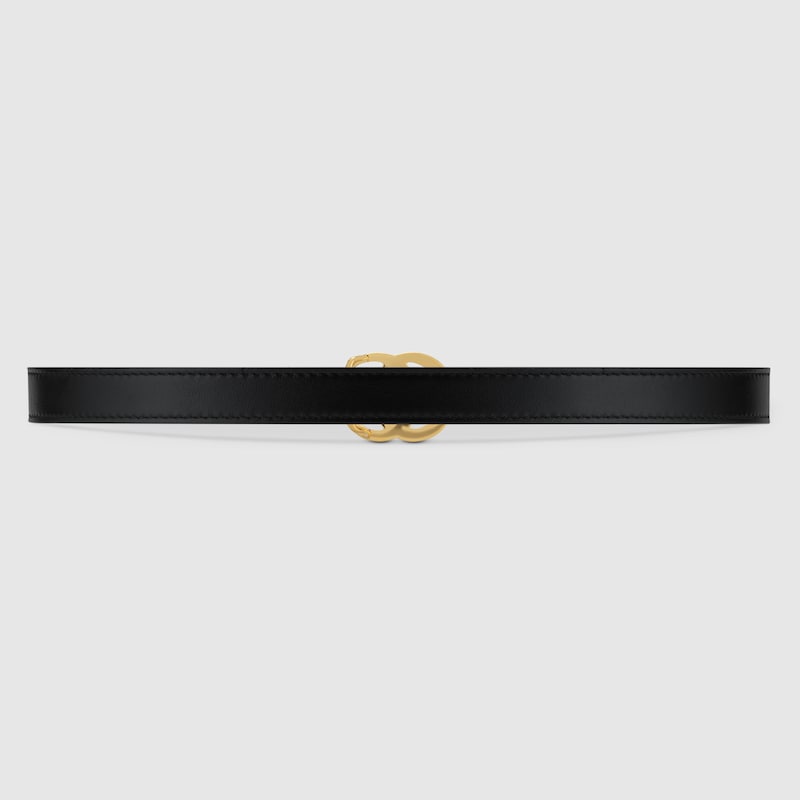 GG Marmont thin leather belt with shiny buckle - Image 4